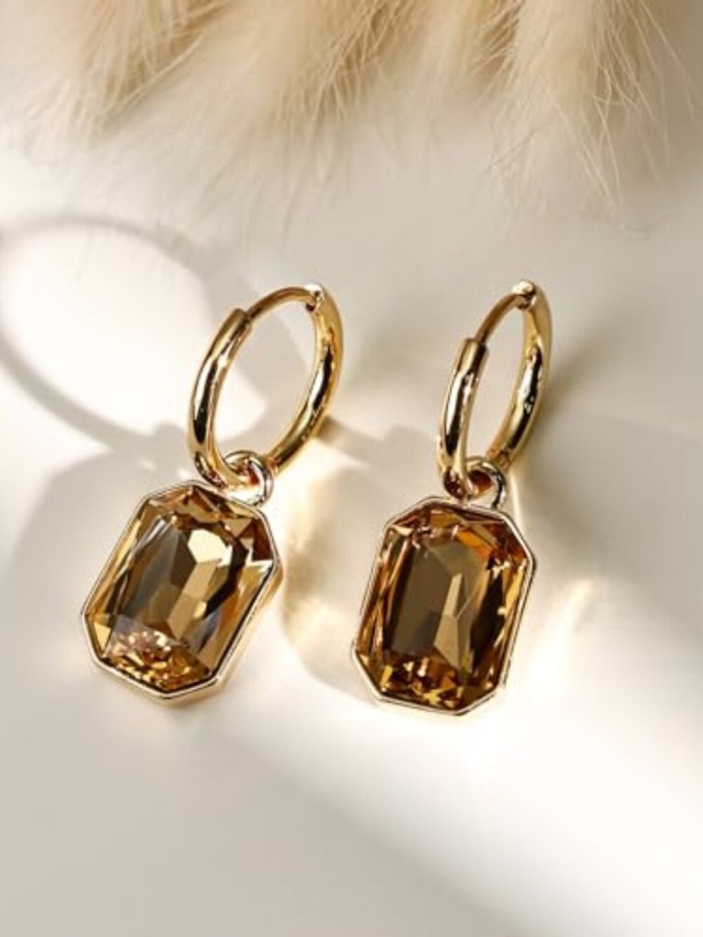 Gold Hoop Dangle Earrings